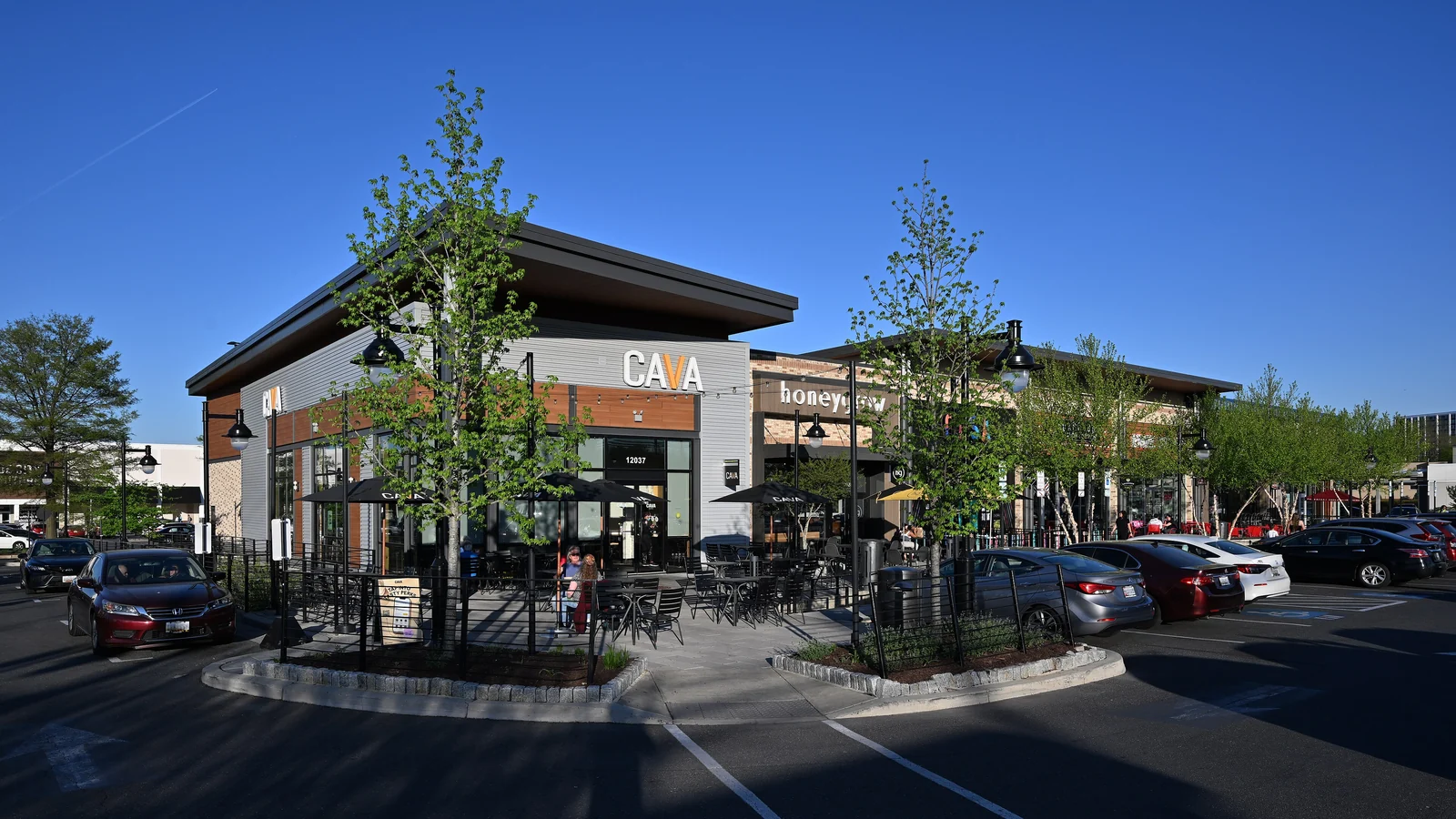 Honeygrow storefront sign at Montrose Crossing in Rockville, Maryland; representative image, not the Freehold jobsite